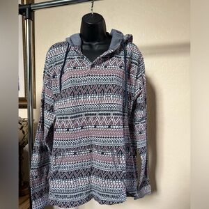 Free Planet Patterned Hoodie | XL